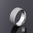thumbnail image 5 of Eclet Jewels White Gold Over 14K Diamond Rings - 0.4 Ct Round Brilliant Cut Diamond Rings - Bold Belt channel set Diamond Rings for Men's - Eternity Diamond Rings for Men's - Gifts for Him, 5 of 8
