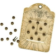 Graphic 45 Antique Brass Stamped Metal Brads
