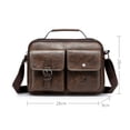 thumbnail image 1 of Bolsa bandolera Likrtyny de cuero PU Para hombre Vintage con múltiples bolsillos Marrón oscuro, 1 of 8
