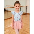 thumbnail image 2 of Aideaone Ballet Leotard for Girls Toddler Dance Dress Outfit with Skirt Ruffle Sleeve 3-8Y, 2 of 7