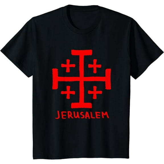 Jerusalem Israel Five Fold Cross T-Shirt