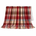 thumbnail image 2 of Autumn Tartan Plaid Decorative, Festive autumn celebration Scene, Warm Flannel Blanket for Living Room and Family Room with Detailed Artwork, Art Lovers autumn celebration Gift, Festive Home Decor, 2 of 9