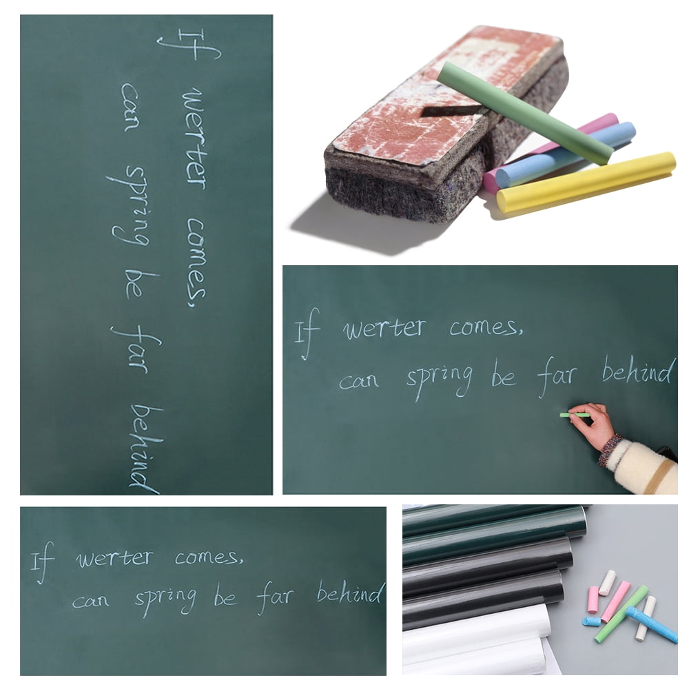 Magnetic Colored Decorative Chalkboard Sticker, Self-Adhesive Wallpaper  Roll Blackboard, Peel and Stick Contact Paper for Home Kitchen School,  Black