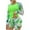 Mint Green, variant on Utoimkio Women's Two Piece Rash Guard Long Sleeve Swimsuits Floral Print Bathing Suits for Women with Boyshorts Sun Protection Summer Swim Shirts Beach Swimwear