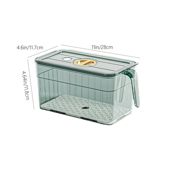 YIKA Tupperware Container Airtight Food Storage Container With Handle Plastic Freezer Organizer Bento Box For Kitchen Pantry Singles Piece Kitchen Storage Green