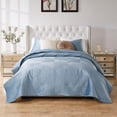 thumbnail image 3 of Ensemble de Courtepointe en Velours Riviera Bleu Spa 2 Pcs Lit Simple/TG, 3 of 5