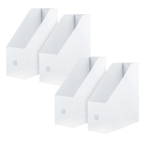 4Pc Holder Magazine File Organizer Rack Acrylic Clear Folder Notebook Storage Document Office&Craft&Stationery Home Decor
