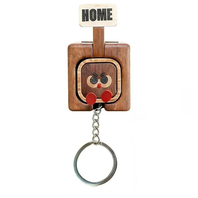 EGNMCR Home Decor, Room Decor, Wall Decor Wooden Key Home Keychain Solid Wood Bag Keyholder Keyholder Wooden Key Ring A chopper