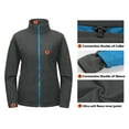 thumbnail image 3 of Little Donkey Andy Women's 3 in 1 Winter Ski Jacket Warm Fleece Liner Jacket Waterproof Windproof Snow Coat & Detachable Hood Blue/Grey XXL, 3 of 7