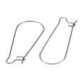 thumbnail image 4 of 100Pcs 5 Size 304 Stainless Steel Hoop Earring Findings Kidney Ear Wire Stainless Steel Color 21 Gauge 20~39x11~13.5x0.7mm Pin: 0.7mm 100pcs/Box, 4 of 5