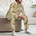 thumbnail image 7 of Balery Taco Tortillas Pattern Pajama Sets for Men Long Sleeve 2 Piece Sleepwear Loungewear Sets Soft PJ's with Pockets Long Sleeve Comfy Pj Sets-Large, 7 of 7