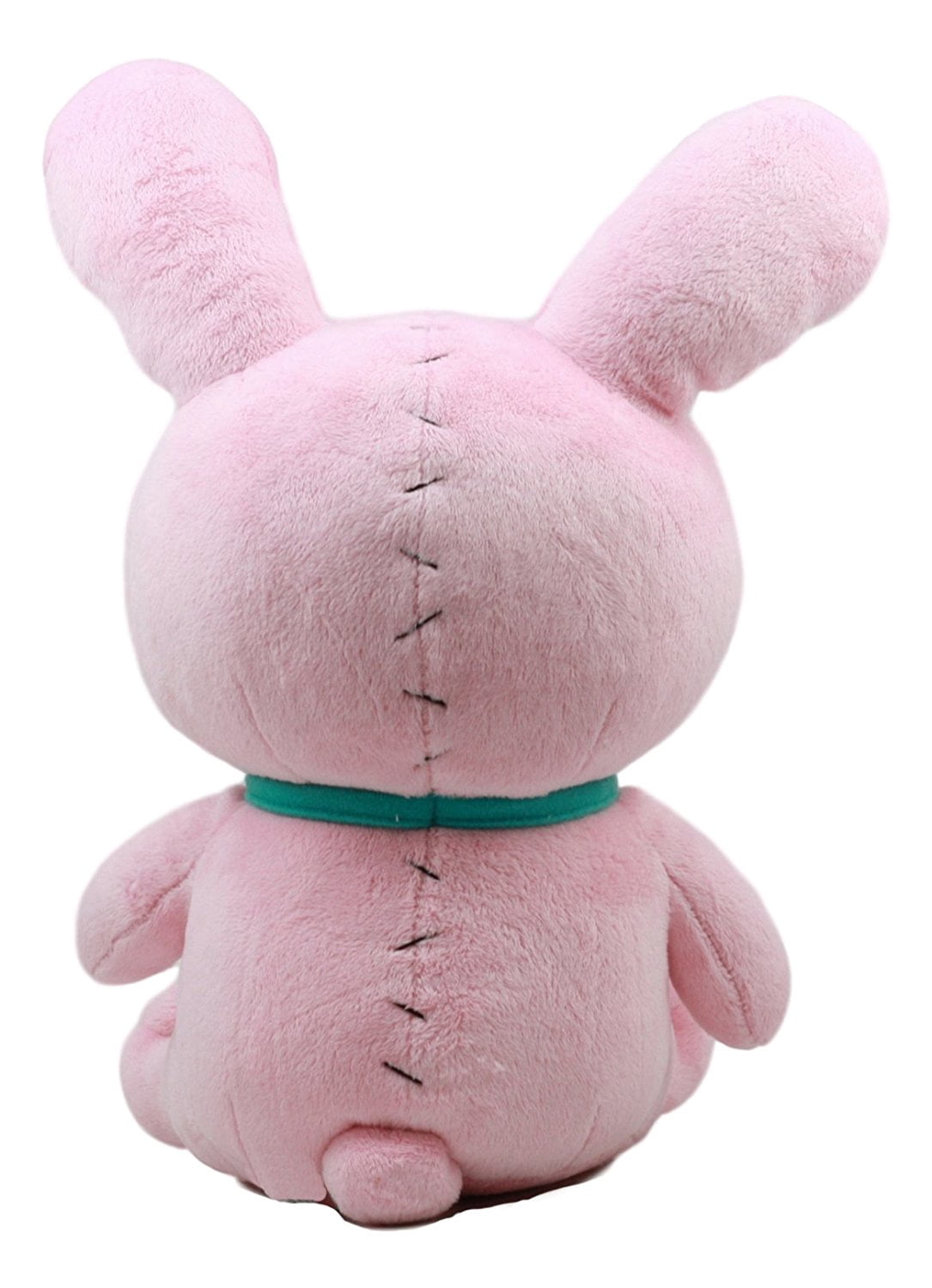 Ebros Larger Furry Bones Skeleton Pink Bunny With Green Polkadot Tie Plush Toy Doll 12" Tall Collectible Rabbit Bun Bun Doll