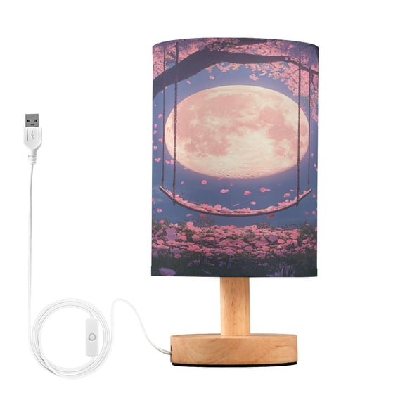 BZSMCE Lamp Modern Pink Moon Creative Patter Night Light