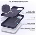 thumbnail image 3 of Liquid Silicone Case for iPhone 14 Pro Max, [Scratch-Resistant, Anti-Fingerprint, Shockproof] Protective Slim Phone Case, 4-Layer Cover with Microfiber Lining, Silky-Soft Touch,Deep Purple, 3 of 14