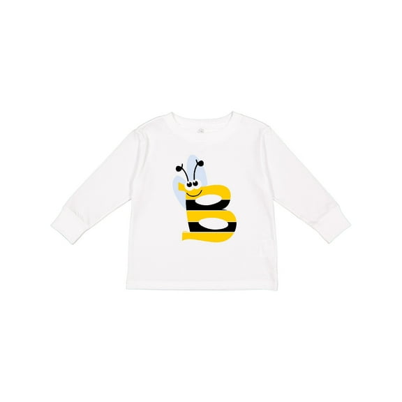 Inktastic Cute Bee Initial B Boys or Girls Long Sleeve Toddler T-Shirt