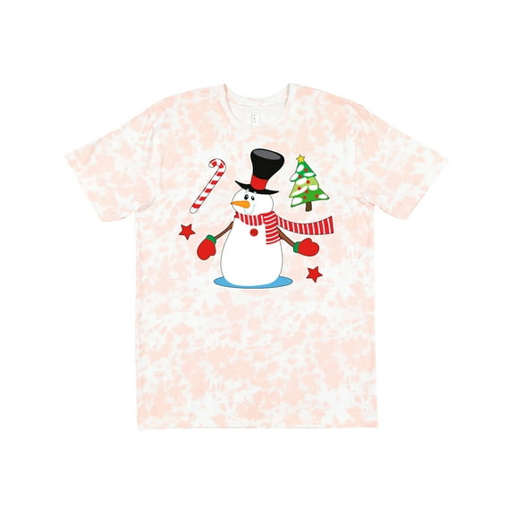 Inktastic Top Hat Snowman with Christmas Tree and Candy Cane T-Shirt