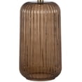 thumbnail image 5 of Mainstays 23 Inch Ribbed Glass Table Lamp with White Shade and Brown Finish, 5 of 5
