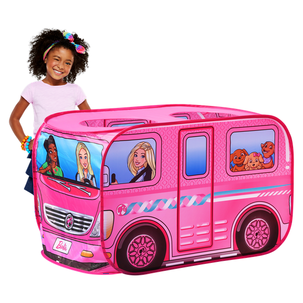 Sunny Days Barbie Dream Camper Pop-Up Play Tent - Walmart.com - Walmart.com