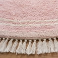 thumbnail image 3 of SAFAVIEH Easy Care Tahnee Solid Cotton Machine Washable Area Rug, Pink/Ivory, 4' x 4' Round, 3 of 8