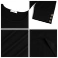 thumbnail image 6 of UVN Summer Womens Blouses Crew Neck 3/4 Sleeve with Button Shirts for Women Loose Fit Tunic Tops, 6 of 9