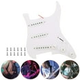 thumbnail image 4 of Golpeador de guitarra eléctrica de una sola capa de PVC blanco precableado, accesorios, 4 of 14