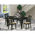 thumbnail image 2 of East West Furniture Weston 5-piece Wood Dinette Table and Chair Set in Black, 2 of 4