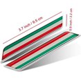 thumbnail image 2 of HSHDLDF Car Styling 3D Aluminum Epoxy National Flag Logo Emblem Sticker Metal Decal Badge Auto Exterior Accessory (Italy Silver), 2 of 3