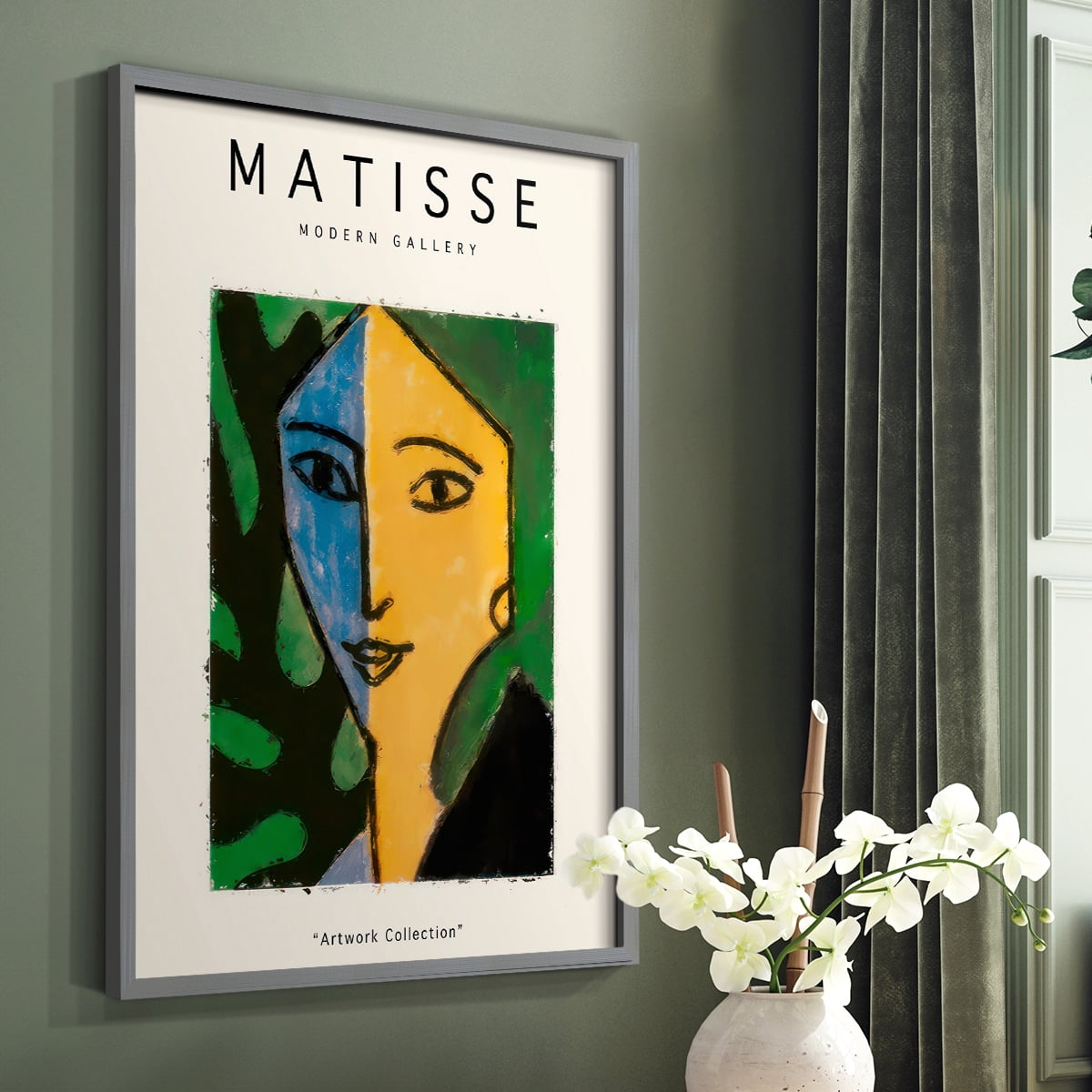 Matisse CLXXV Framed Print in Gray Solid Wood 8 x 10 Framed Print