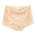 thumbnail image 4 of Blmnix Women Panties Breathable High Waisted Sexy Underwear Briefs Beige Lace Panties Womens Boxers,XXL, 4 of 5