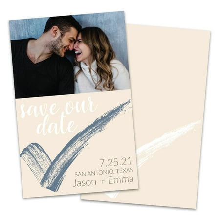 Personalized Brush Check Photo Save The Dates (Best Save The Date Photos)