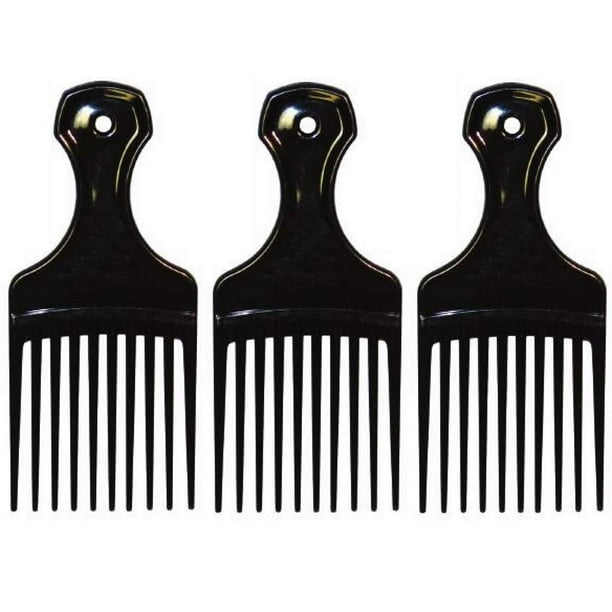 Comfort Plastic Mini Comb & Lift Hair Pick (Pack of 3)