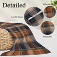 thumbnail image 3 of Orange Blue Plaid Body Pillow Cover, Pillowcase Protectors with Zipper, Breathable Decorative Throw Pillow Case Cover, Farmhouse Checkered Buffalo Fall Pillow Shams for Couch Sofa 20x60Inch, 3 of 9