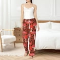 thumbnail image 4 of Salouo Forest Mushrooms Print Women's Pajama Pants Casual Loose Sweatpants PJs Flowy Pants Drawstring Palazzo for Women Wide Leg Pants Lounge Pajama -Small, 4 of 8