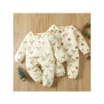 thumbnail image 2 of Newborn Infant Baby Boy Girl Cotton Linen Christmas Deer Button Romper Bodysuit One Piece Jumpsuit Playsuits Outfits, 2 of 7