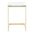 thumbnail image 4 of Zenn Contemporary End Table in Gold with Clear Glass by LumiSource, 4 of 6