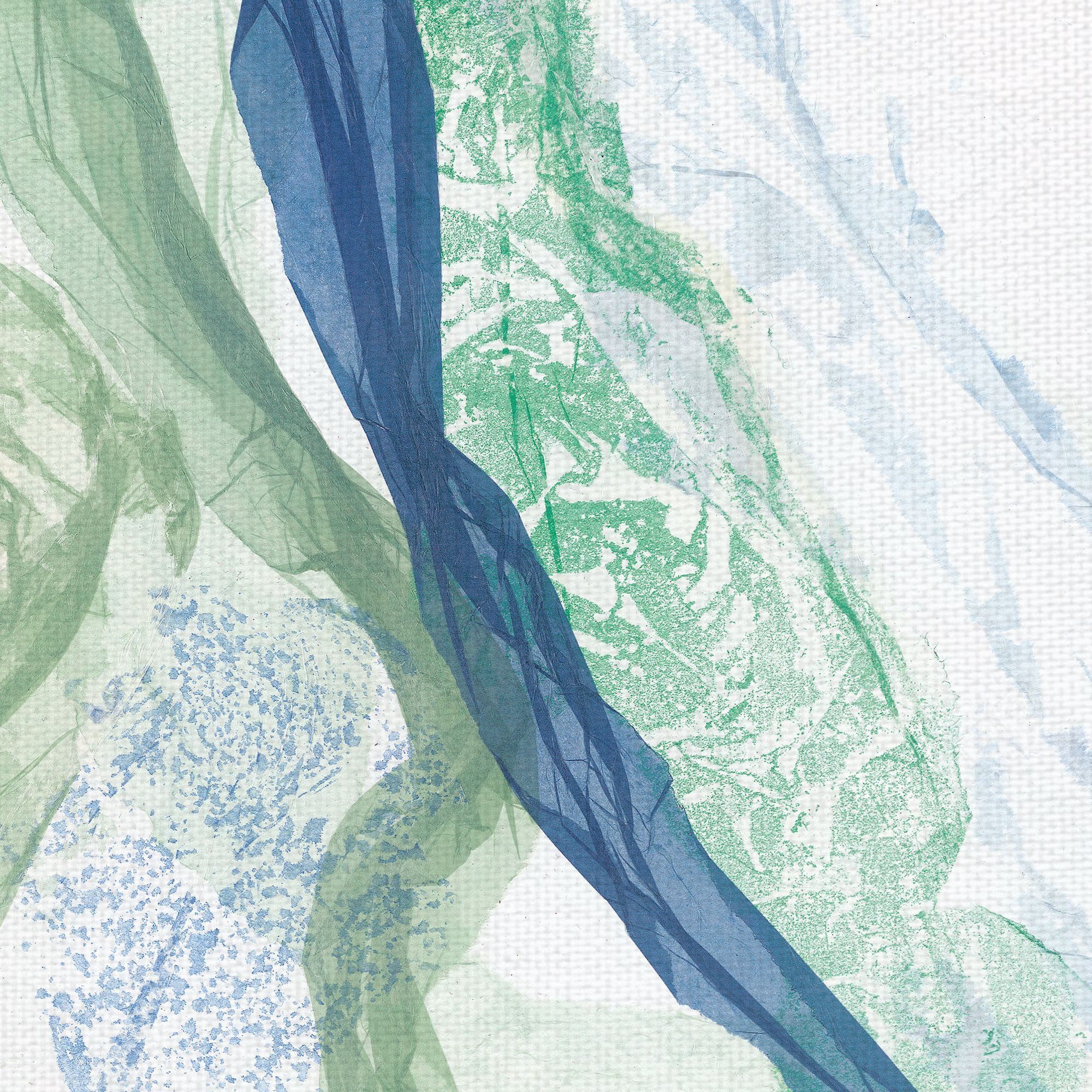 Fine Art Canvas Beach Glass Blue & Green Abstract by Jan Sullivan Fowler Canvas Art Print