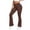 Brown, variant on ClodeEU Women's High Waist Flare Leg Yoga Pants,Solid Color Quick Dry Stretch Workout Leggings Black,Women's Plus L