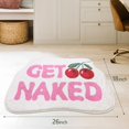 thumbnail image 2 of SHIYUE Get Naked Bath Mat Pink Cute Funny Bathroom Rug, Soft Absorbent Water Non Slip, Superior Washable Microfiber Cool Shower Preppy Decor Rug (Cherry 18"x26"), 2 of 8