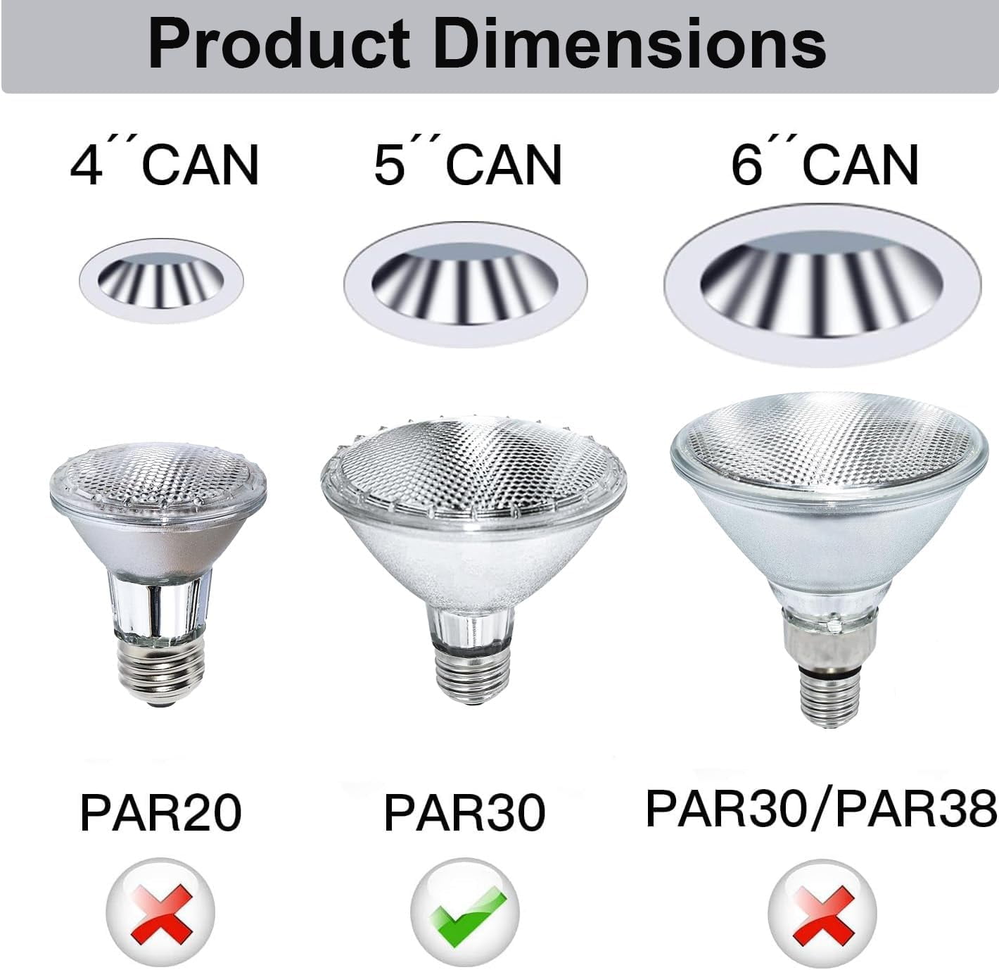 6 Pack Lvyemons PAR30 Short Neck 75W Halogen Flood Light Bulbs E26 Dimmable 2800K Warm White for Recessed/Accent/Tracking Lighting