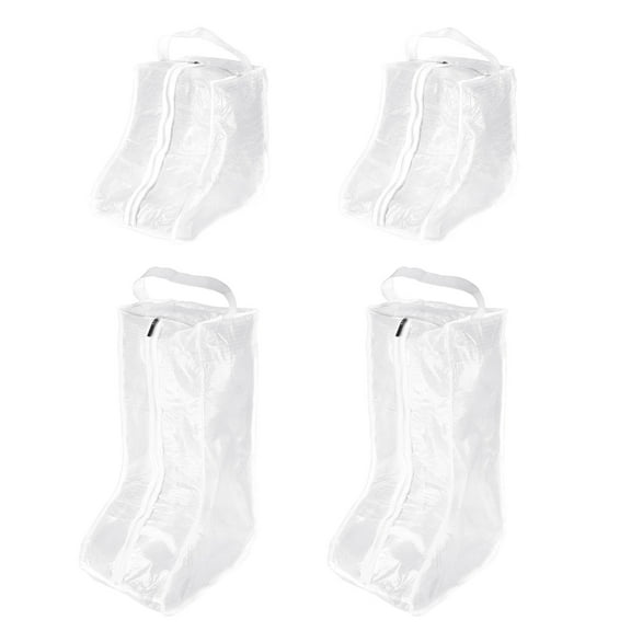 Uxcell Boots Storage Bag, Dust Proof Tall / Short Boots Carry Bags for Travel, White 4 Pack