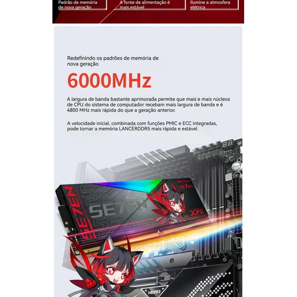 Memoria RAM Adata Xpg Lancer ROG RGB DDR5 6000MHz 16GBX2 Set