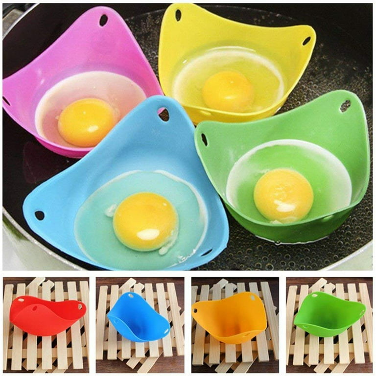 Egg Poacher- Silicone Poaching Cups Set for Microwave or Stovetop, Boiled  Water Poached Egg Maker, Dishwasher Safe (Pack of 6) By Chef Buddy