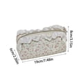 thumbnail image 3 of Sweet Lace Floral Cosmetic Bag, Cottagecore Ruffle Lace Makeup Pouch, Portable Large Capacity Travel Toiletry & Stationery Storage Bag(White), 3 of 6