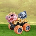 thumbnail image 6 of Aoznliie Dinosaur Toddler Toys Cars, Press & Go Friction Powered Dinosaur Excavator Car, Dino Engineering Vehicle Toy for Ages 1.5-5 Year Old Kids Birthday Gift, Pink, 6 of 7