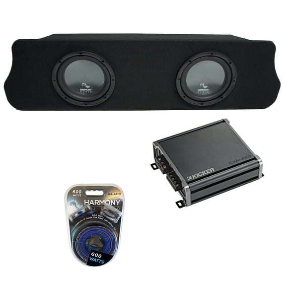 1994-2004 Ford Mustang Coupe Harmony R104 Dual 10" Custom Sub Box & CXA400.1 Amp