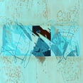 thumbnail image 1 of Ahgly Company Indoor Square Abstract Light Blue Modern Area Rugs, 4' Square, 1 of 4