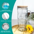 thumbnail image 4 of Vasos de vidrio ANOTION de 700 ml con tapas y pajitas, juego de 4, 4 of 7