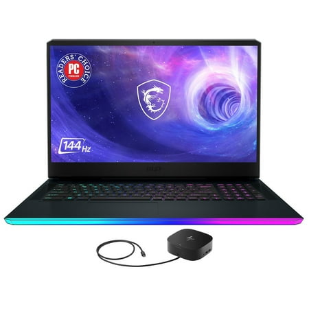 MSI Raider GE76 Gaming Laptop (Intel i7-12700H 14-Core, 17.3in 144 Hz Full HD (1920x1080), NVIDIA GeForce RTX 3060, 32GB DDR5 4800MHz RAM, Win 10 Pro) with G2 Universal Dock