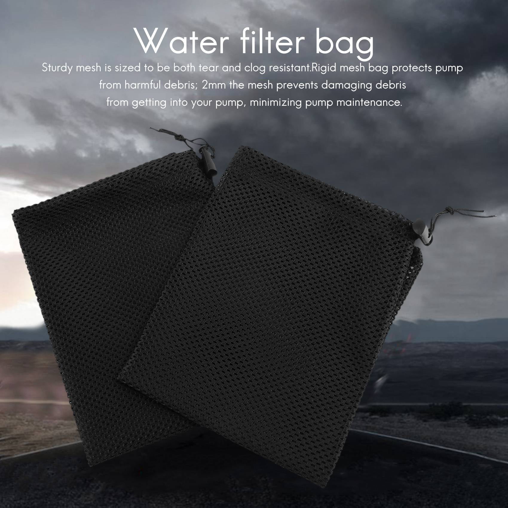 Packaging Pump Barrier Bag, Mesh Filter Bag With Drawcord, Nylon Black