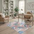 thumbnail image 2 of ODIKA Classroom Kawaii Motifs Sprinkle Purple Video Pastel Stars Mermaid for Home Office, Gaming Room, Under Desk, Non-Slip Chair-Friendly, 2 of 7